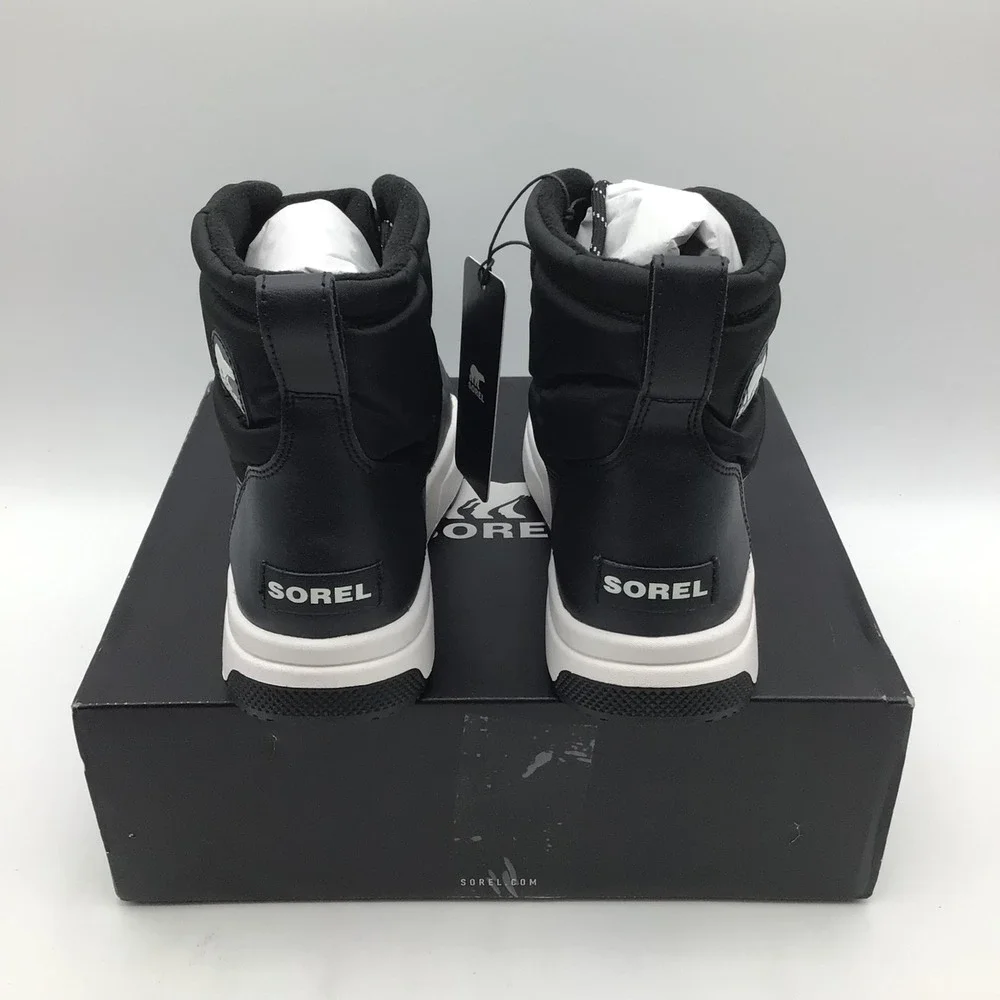 Sorel Youth Whitney III Mid WP Black Waterproof Insulated Boots Size 4 NEW